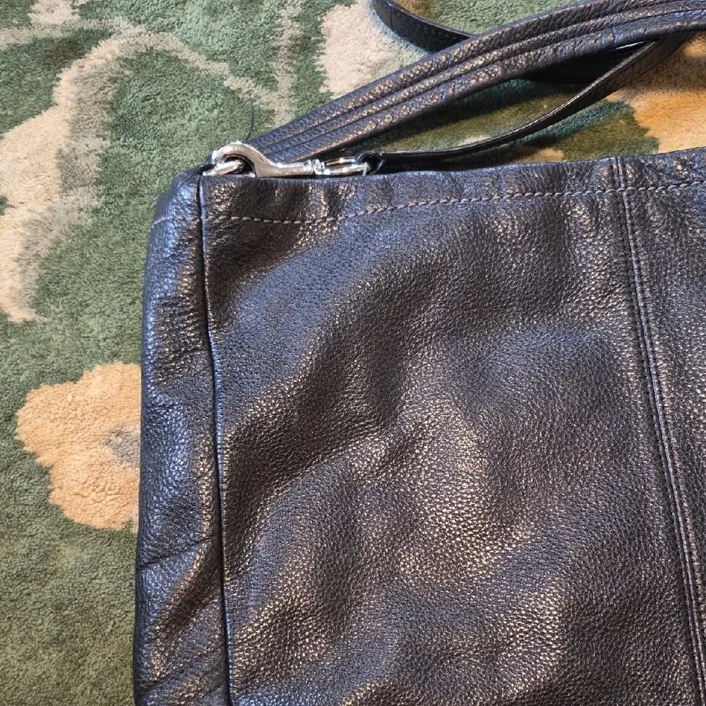 Coach Black Pebbled Leather Crossbody Bag